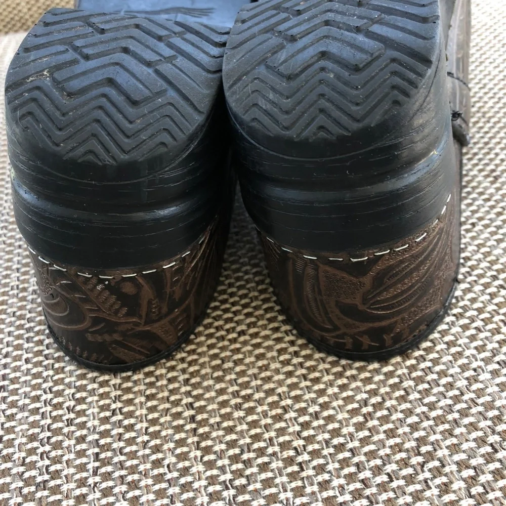 Dansko Brown Patterned Clogs - Picture 8 of 9